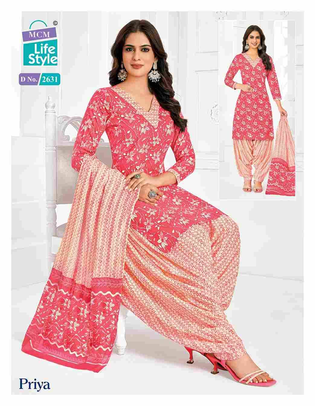 Priya Vol-26 By MCM Lifestyle 2628 To 2651 Series Beautiful Festive Suits Stylish Fancy Colorful Casual Wear & Ethnic Wear Pure Cambric Cotton Print Dresses At Wholesale Price