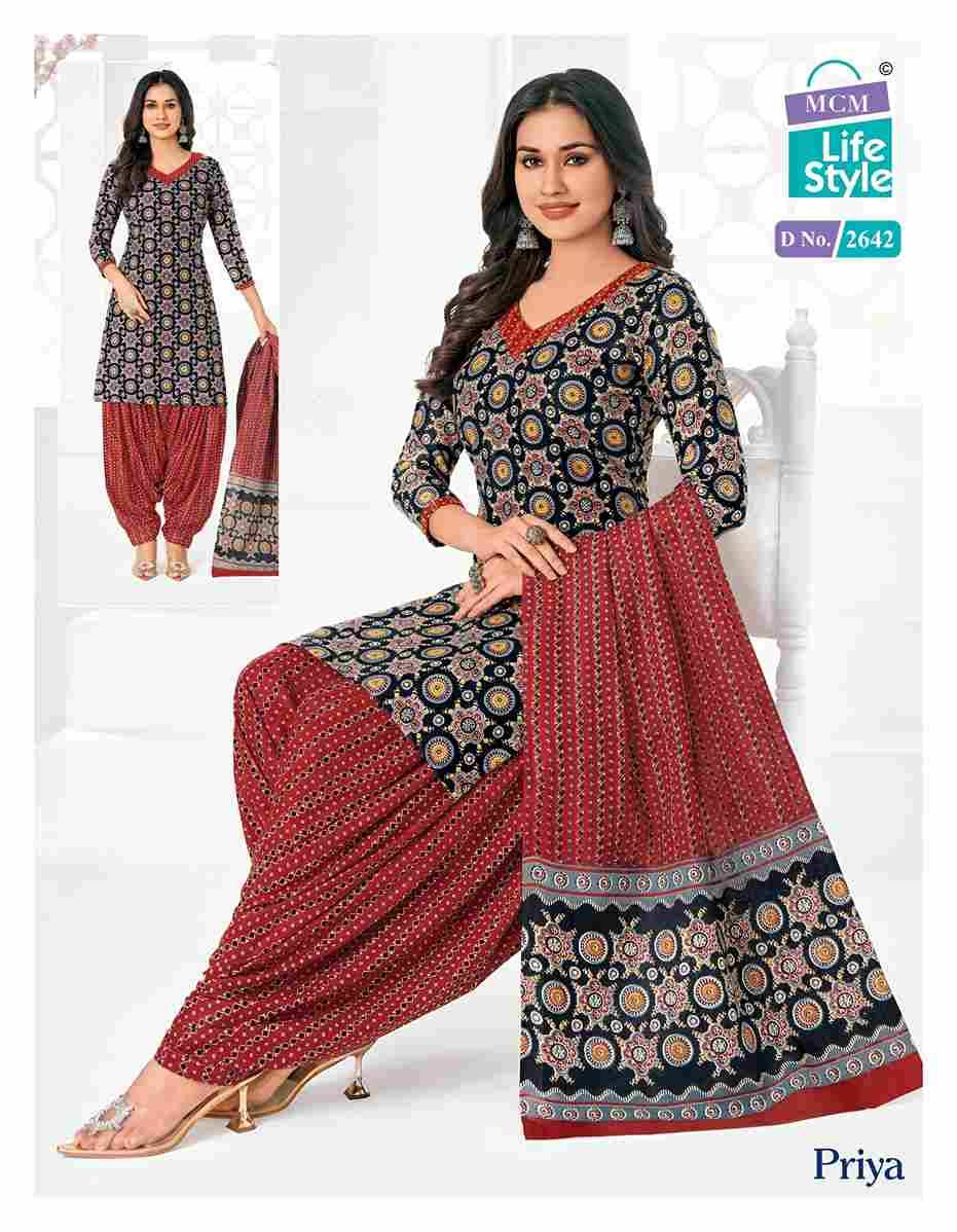 Priya Vol-26 By MCM Lifestyle 2628 To 2651 Series Beautiful Festive Suits Stylish Fancy Colorful Casual Wear & Ethnic Wear Pure Cambric Cotton Print Dresses At Wholesale Price