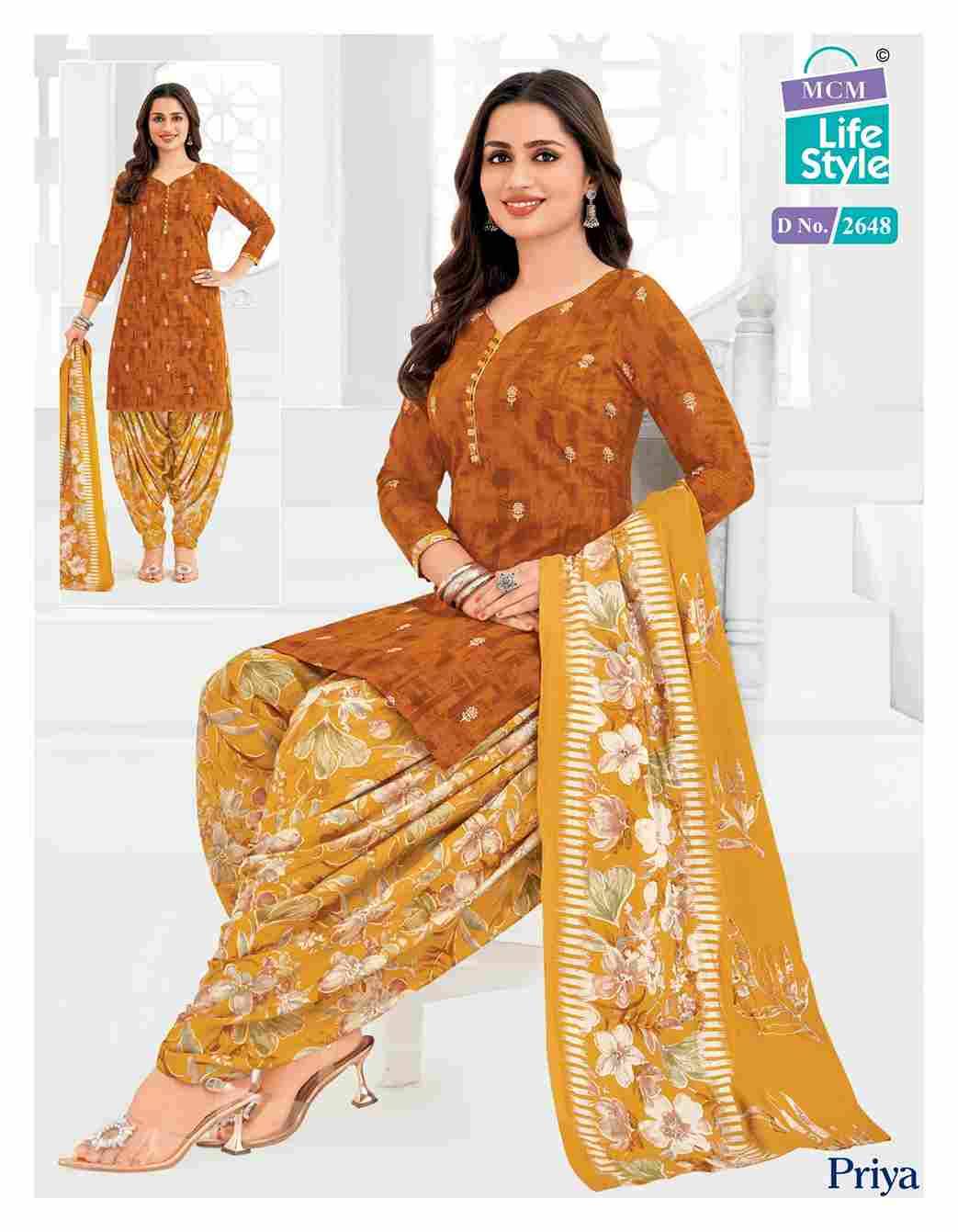 Priya Vol-26 By MCM Lifestyle 2628 To 2651 Series Beautiful Festive Suits Stylish Fancy Colorful Casual Wear & Ethnic Wear Pure Cambric Cotton Print Dresses At Wholesale Price