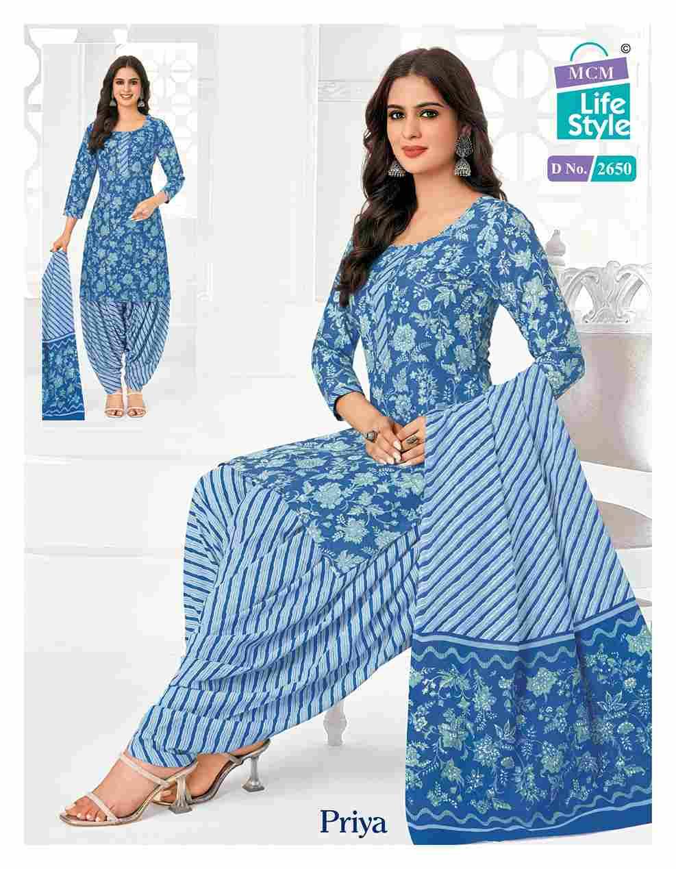 Priya Vol-26 By MCM Lifestyle 2628 To 2651 Series Beautiful Festive Suits Stylish Fancy Colorful Casual Wear & Ethnic Wear Pure Cambric Cotton Print Dresses At Wholesale Price
