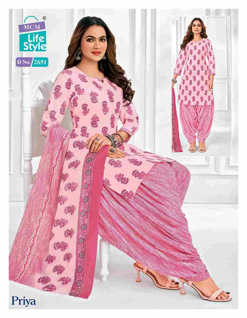 Priya Vol-26 By MCM Lifestyle 2628 To 2651 Series Beautiful Festive Suits Stylish Fancy Colorful Casual Wear & Ethnic Wear Pure Cambric Cotton Print Dresses At Wholesale Price