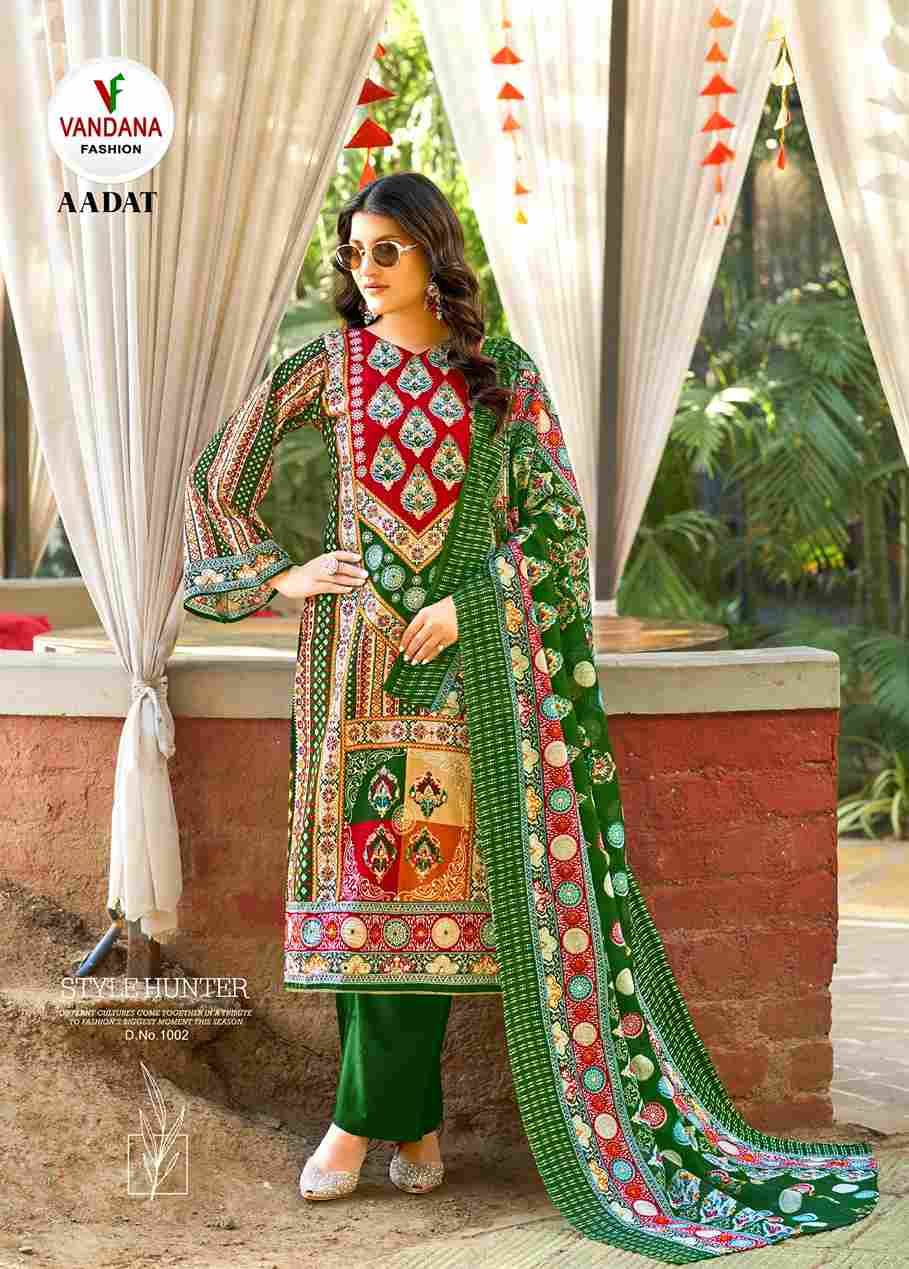 Aadat Vol-1 By Vandana Fashion 1001 To 1006 Series Beautiful Festive Suits Stylish Fancy Colorful Casual Wear & Ethnic Wear Viscose Rayon Print Dresses At Wholesale Price