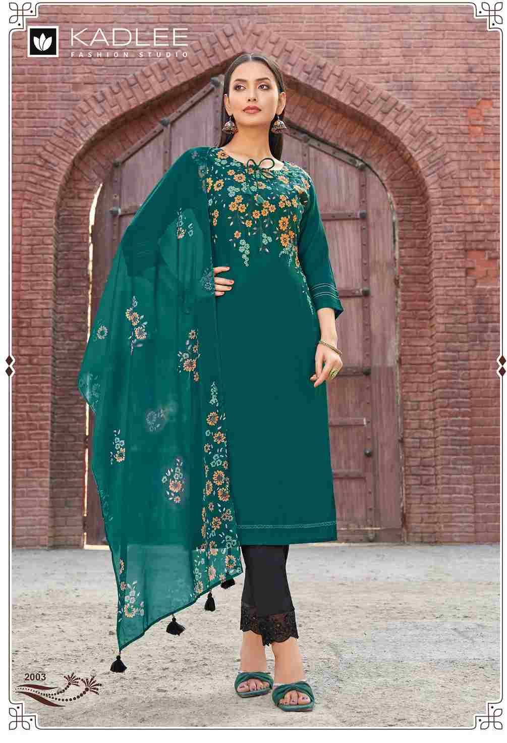 Shivani By Kadlee 2001 To 2005 Series Beautiful Festive Suits Colorful Stylish Fancy Casual Wear & Ethnic Wear Viscose Print Dresses At Wholesale Price