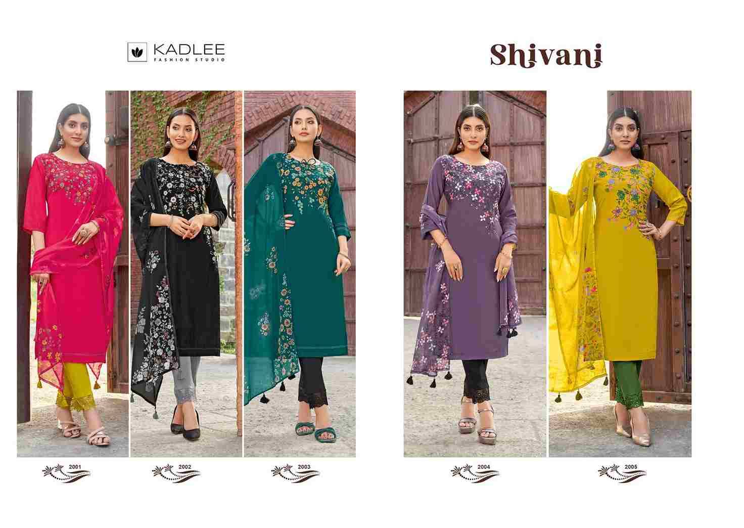 Shivani By Kadlee 2001 To 2005 Series Beautiful Festive Suits Colorful Stylish Fancy Casual Wear & Ethnic Wear Viscose Print Dresses At Wholesale Price