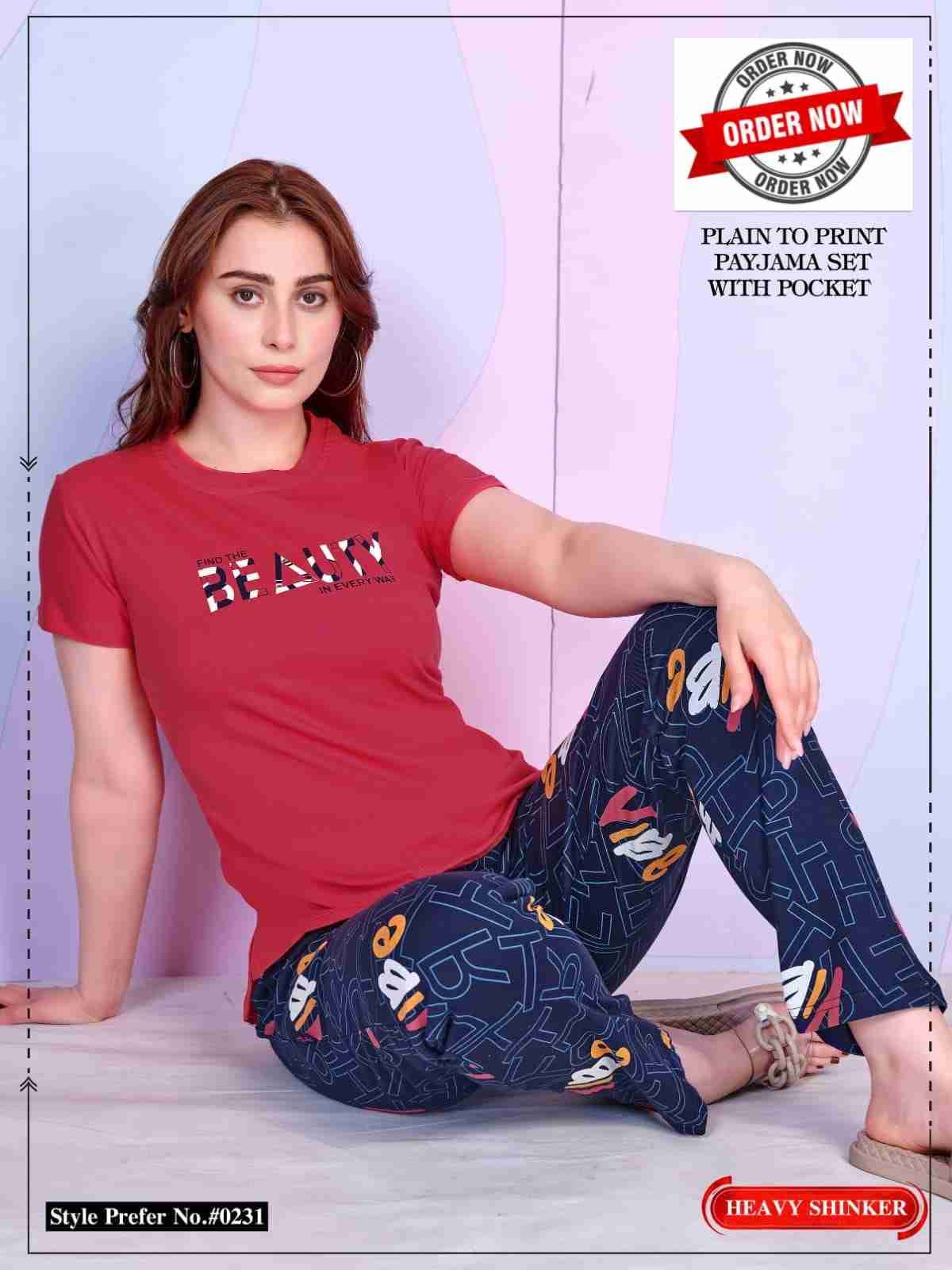 231 By Kaamiri 01 To 06 Series Beautiful Stylish Fancy Colorful Casual Wear & Ethnic Wear Hosiery Cotton Night Suits At Wholesale Price