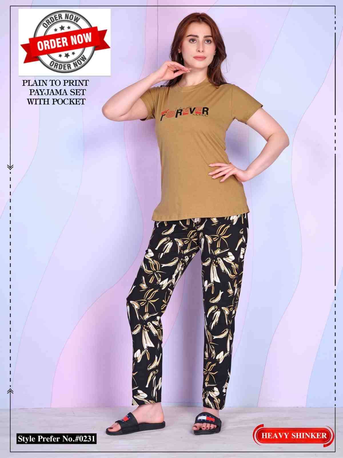 231 By Kaamiri 01 To 06 Series Beautiful Stylish Fancy Colorful Casual Wear & Ethnic Wear Hosiery Cotton Night Suits At Wholesale Price