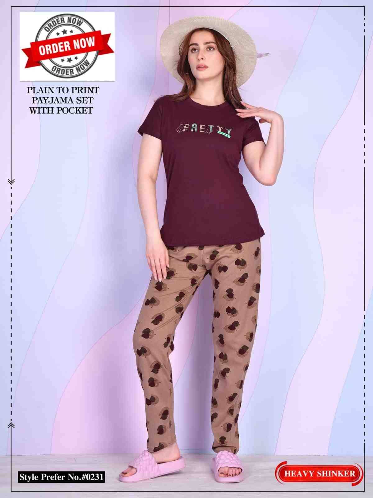 231 By Kaamiri 01 To 06 Series Beautiful Stylish Fancy Colorful Casual Wear & Ethnic Wear Hosiery Cotton Night Suits At Wholesale Price