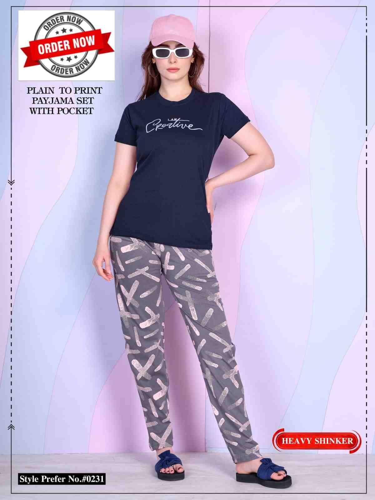 231 By Kaamiri 01 To 06 Series Beautiful Stylish Fancy Colorful Casual Wear & Ethnic Wear Hosiery Cotton Night Suits At Wholesale Price