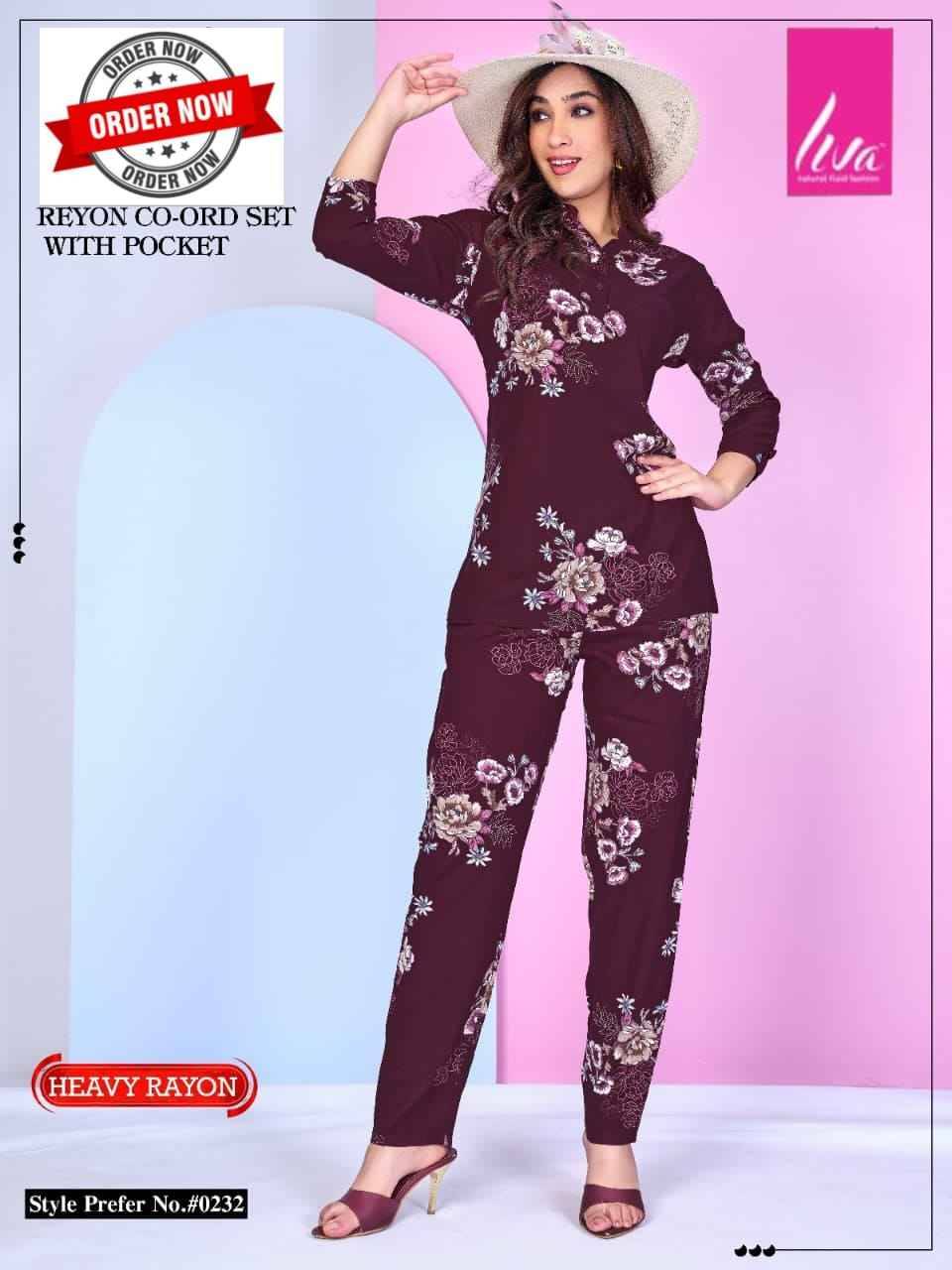 232 By Liva 01 To 06 Series Beautiful Stylish Fancy Colorful Casual Wear & Ethnic Wear Rayon Night Suits At Wholesale Price