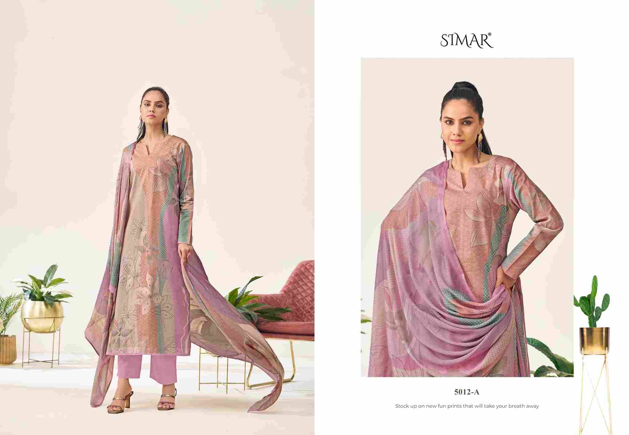Sunidhi Gold By Simar 5012-A To 5012-D Series Beautiful Festive Suits Stylish Fancy Colorful Casual Wear & Ethnic Wear Pure Lawn Cotton Dresses At Wholesale Price