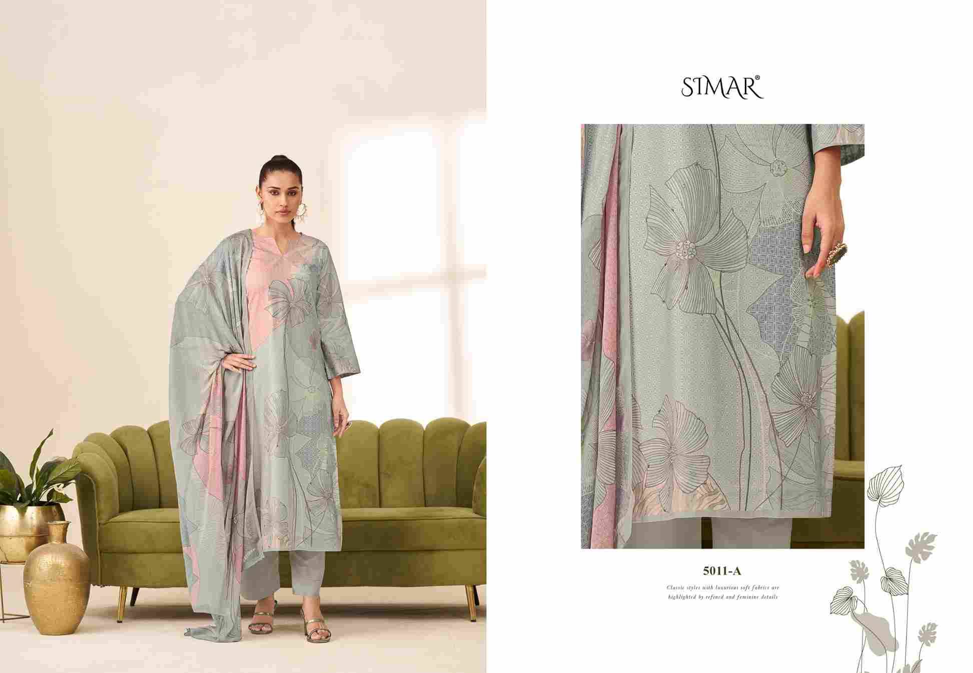 Sunidhi Prime By Simar 5011-A To 5011-D Series Beautiful Festive Suits Stylish Fancy Colorful Casual Wear & Ethnic Wear Pure Lawn Cotton Dresses At Wholesale Price