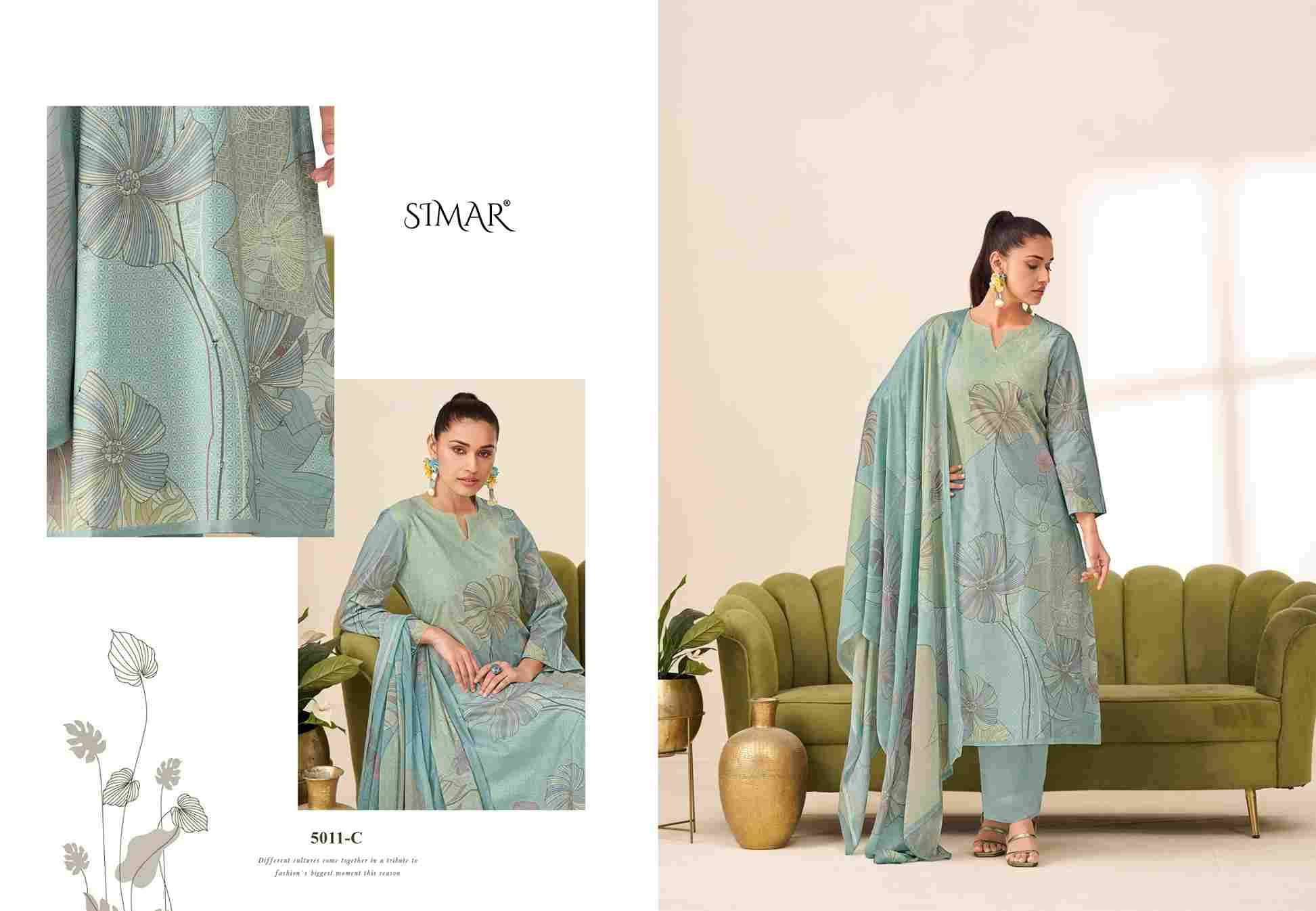 Sunidhi Prime By Simar 5011-A To 5011-D Series Beautiful Festive Suits Stylish Fancy Colorful Casual Wear & Ethnic Wear Pure Lawn Cotton Dresses At Wholesale Price