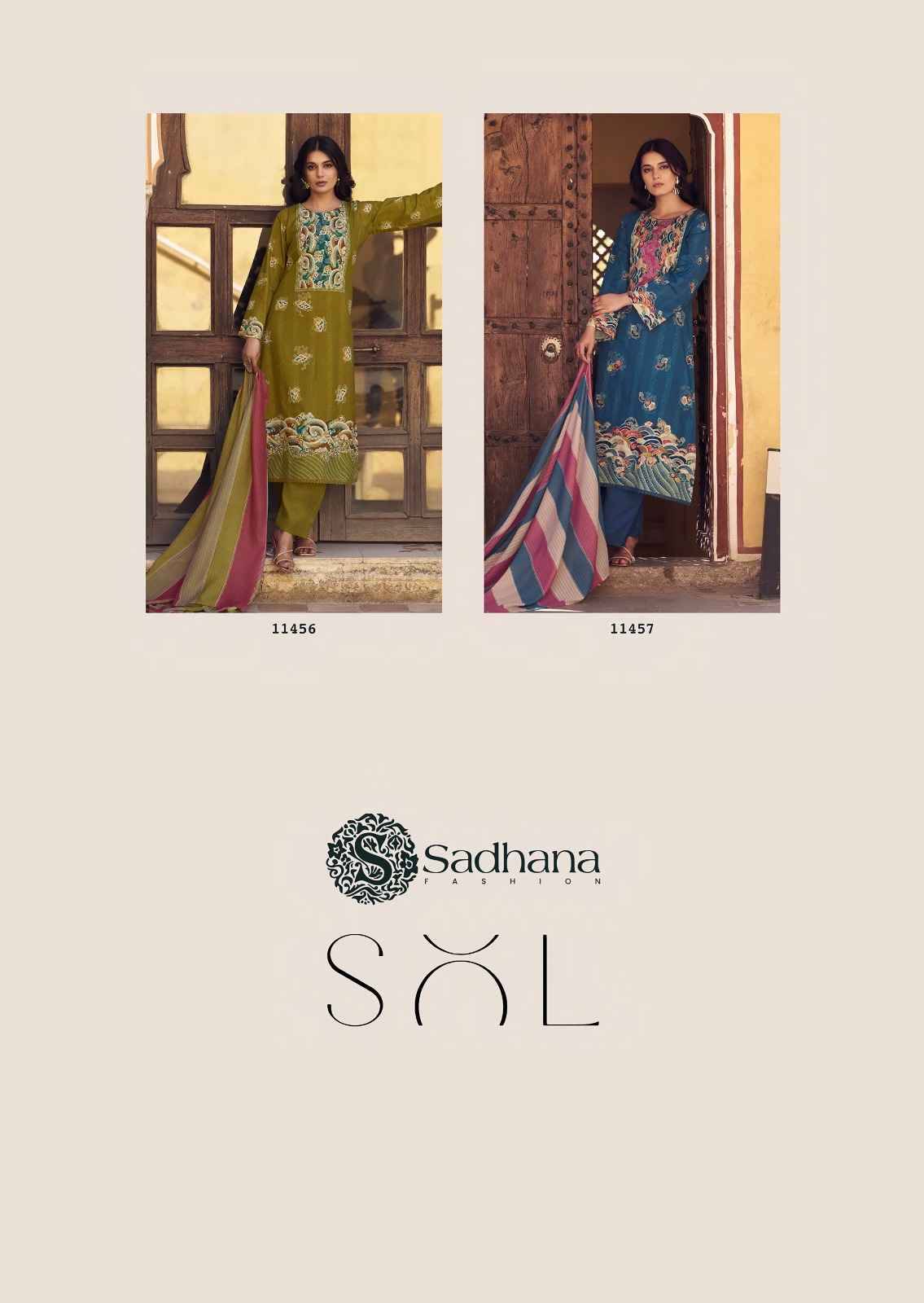 Sol By Sadhana Fashion 11452 To 11457 Series Designer Festive Suits Beautiful Fancy Stylish Colorful Party Wear & Occasional Wear Pure Lawn Cotton Print Dresses At Wholesale Price