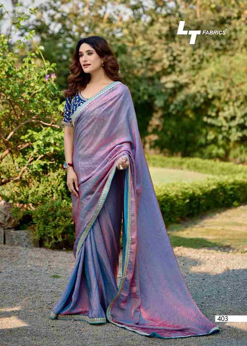 Magnolia Vol-4 By LT Fabrics 401 To 406 Series Indian Traditional Wear Collection Beautiful Stylish Fancy Colorful Party Wear & Occasional Wear Malai Silk Sarees At Wholesale Price