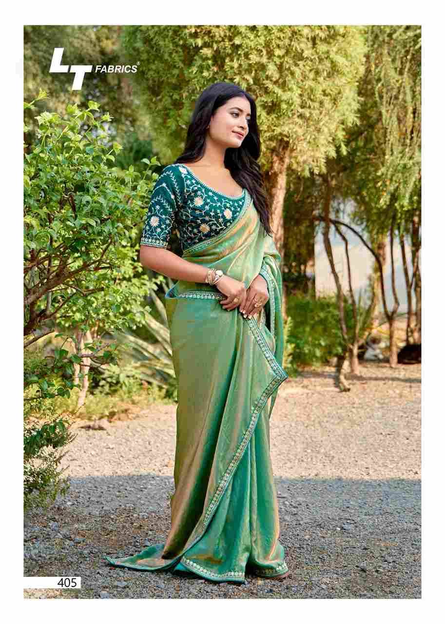 Magnolia Vol-4 By LT Fabrics 401 To 406 Series Indian Traditional Wear Collection Beautiful Stylish Fancy Colorful Party Wear & Occasional Wear Malai Silk Sarees At Wholesale Price
