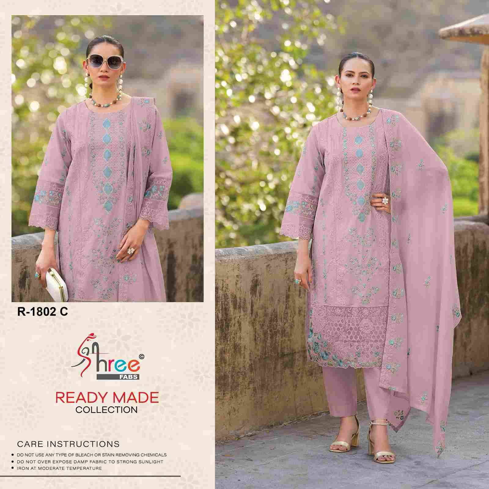 Shree Fabs Hit Design R-1802 Colours By Shree Fabs R-1802-A To R-1802-D Series Designer Pakistani Suits Collection Beautiful Stylish Fancy Colorful Party Wear & Occasional Wear Cambric Lawn Cotton Dresses At Wholesale Price