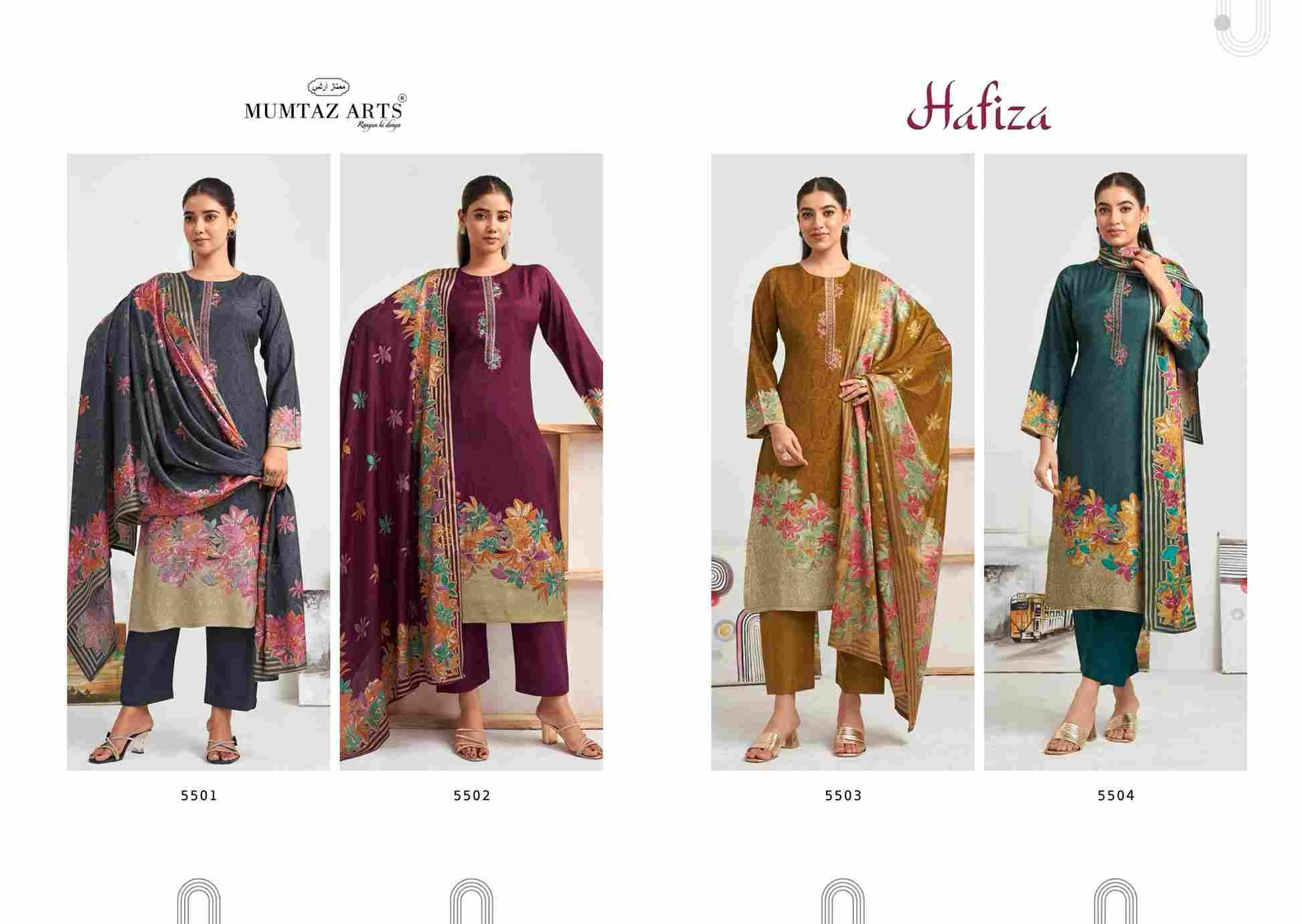 Hafiza By Mumtaz Arts 5501 To 5504 Series Beautiful Festive Suits Colorful Stylish Fancy Casual Wear & Ethnic Wear Pure Viscose Muslin Print Dresses At Wholesale Price