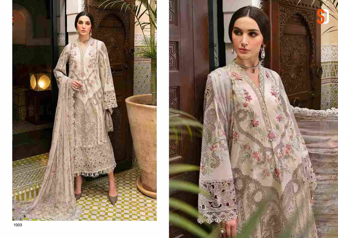 Maria-B Lawn By Shraddha Designer 1001 To 1008 Series Designer Pakistani Suits Beautiful Stylish Fancy Colorful Party Wear & Occasional Wear Pure Cotton Embroidered Dresses At Wholesale Price