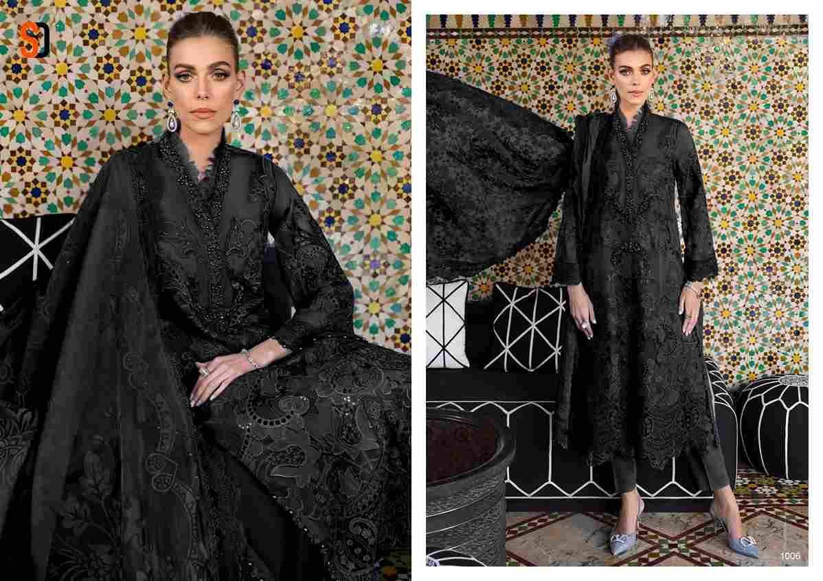 Maria-B Lawn By Shraddha Designer 1001 To 1008 Series Designer Pakistani Suits Beautiful Stylish Fancy Colorful Party Wear & Occasional Wear Pure Cotton Embroidered Dresses At Wholesale Price