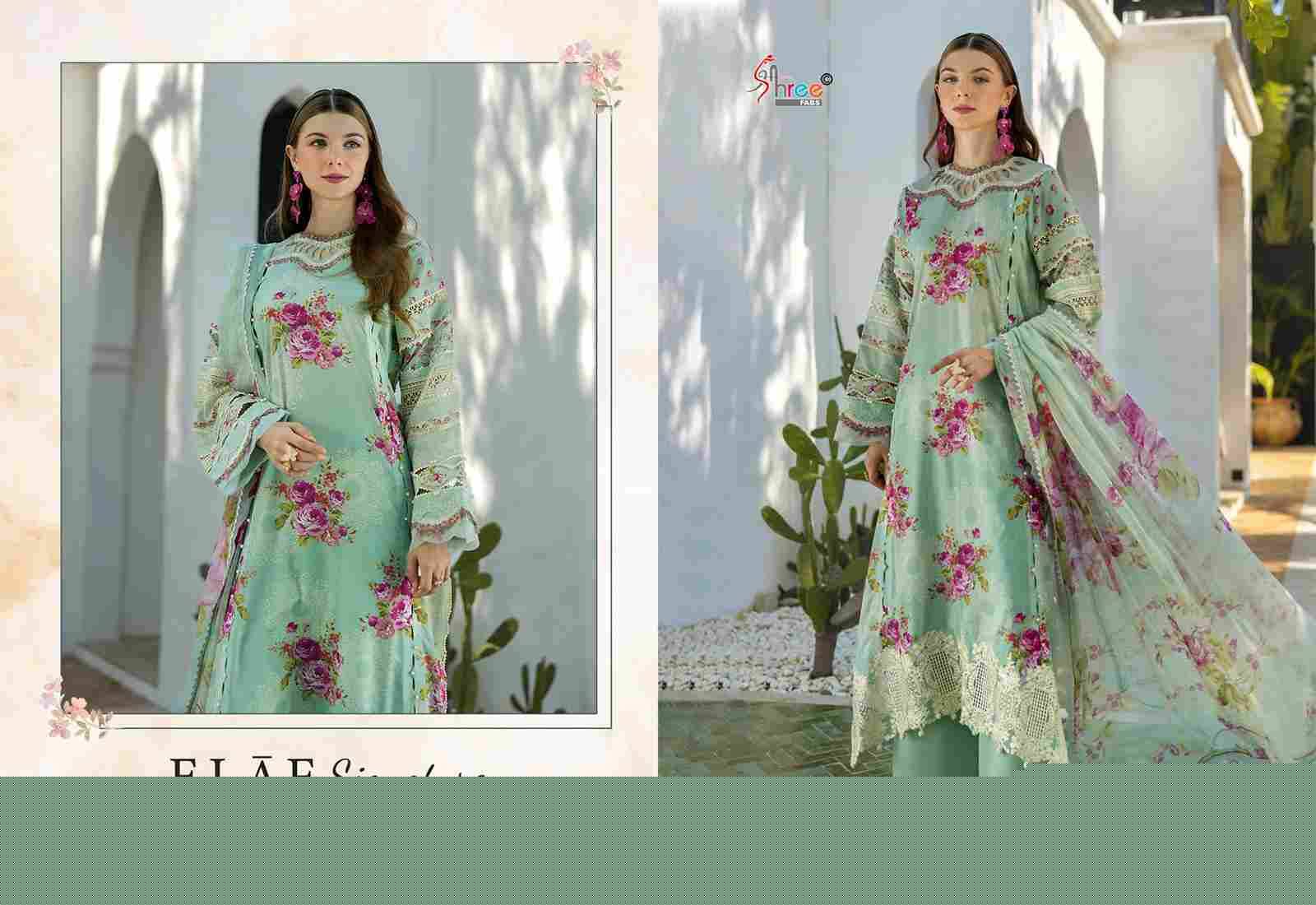 Elaf Signature Vol-1 By Shree Fabs 3886 To 3891 Series Beautiful Pakistani Suits Colorful Stylish Fancy Casual Wear & Ethnic Wear Pure Lawn Cotton Print Dresses At Wholesale Price