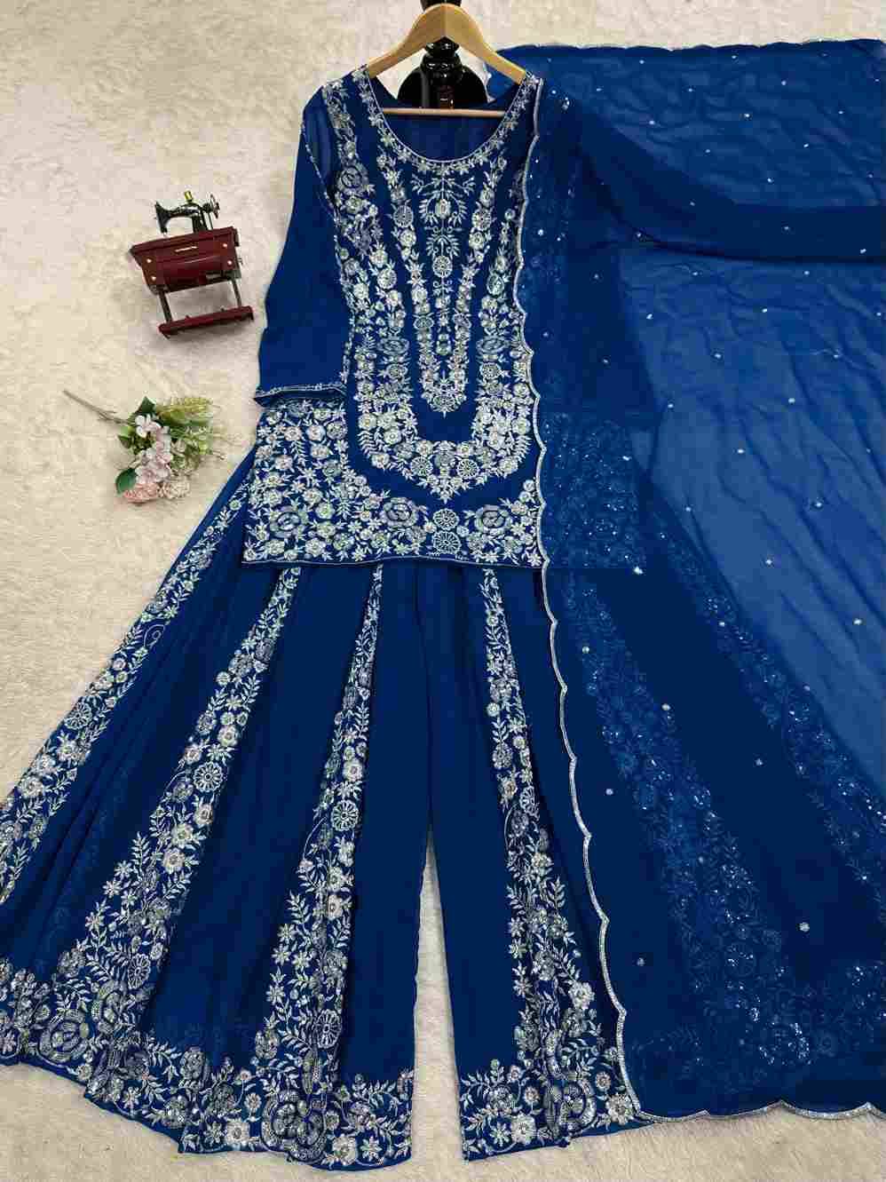 R-5848 By Fashid Wholesale 01 To 03 Series Beautiful Stylish Fancy Colorful Casual Wear & Ethnic Wear Faux Georgette Dresses With Bottom At Wholesale Price