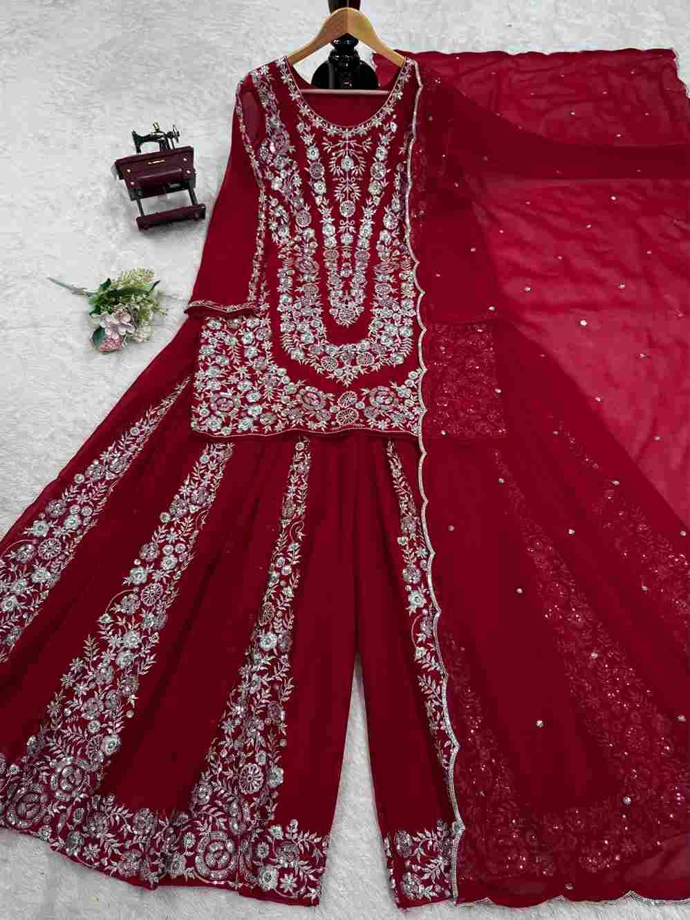R-5848 By Fashid Wholesale 01 To 03 Series Beautiful Stylish Fancy Colorful Casual Wear & Ethnic Wear Faux Georgette Dresses With Bottom At Wholesale Price