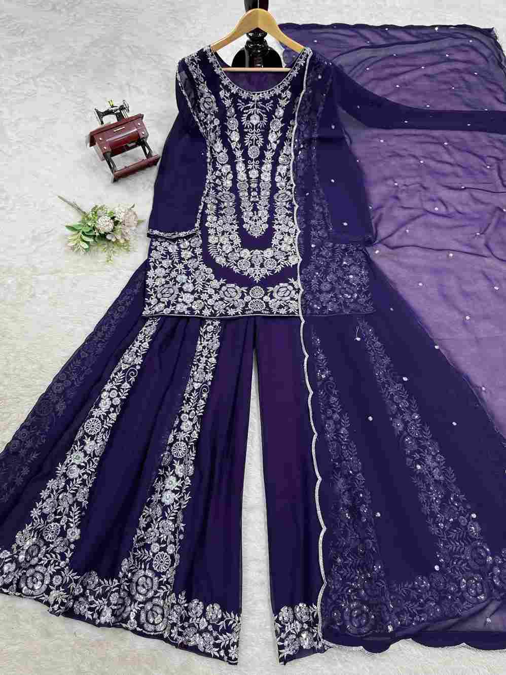 R-5848 By Fashid Wholesale 01 To 03 Series Beautiful Stylish Fancy Colorful Casual Wear & Ethnic Wear Faux Georgette Dresses With Bottom At Wholesale Price