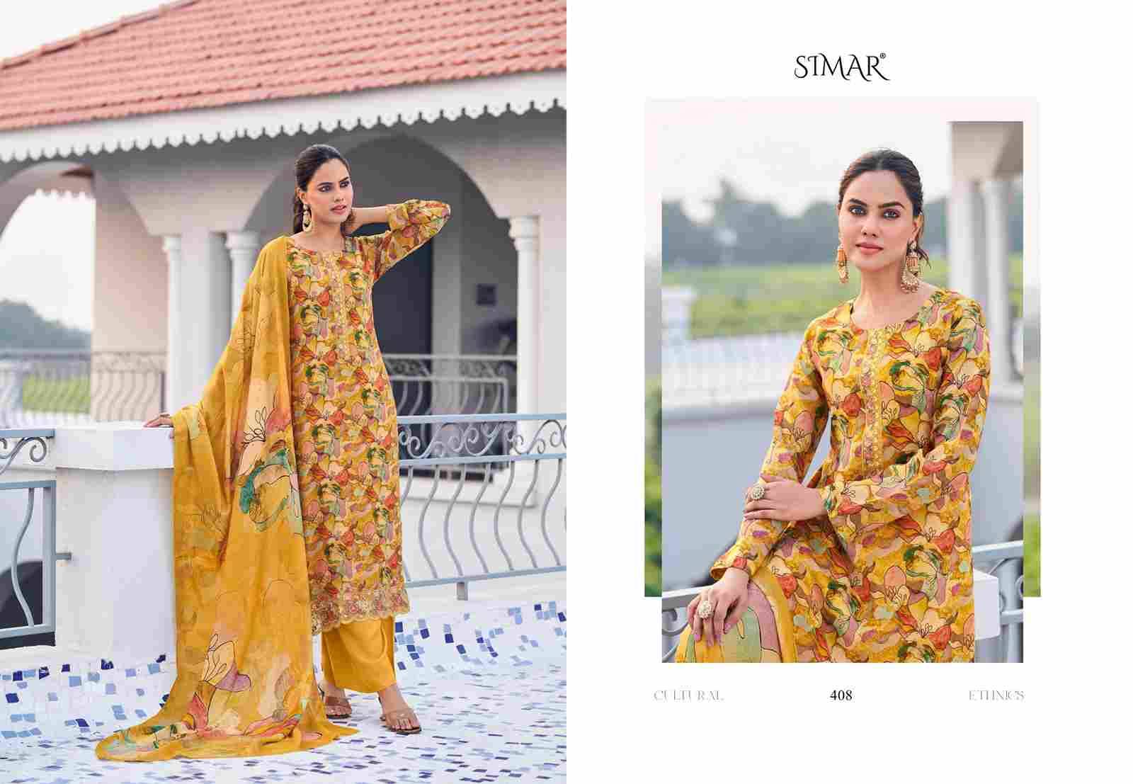 Turvi By Simar 405 To 409 Series Designer Festive Suits Beautiful Stylish Fancy Colorful Party Wear & Occasional Wear Viscose Lining Dresses At Wholesale Price