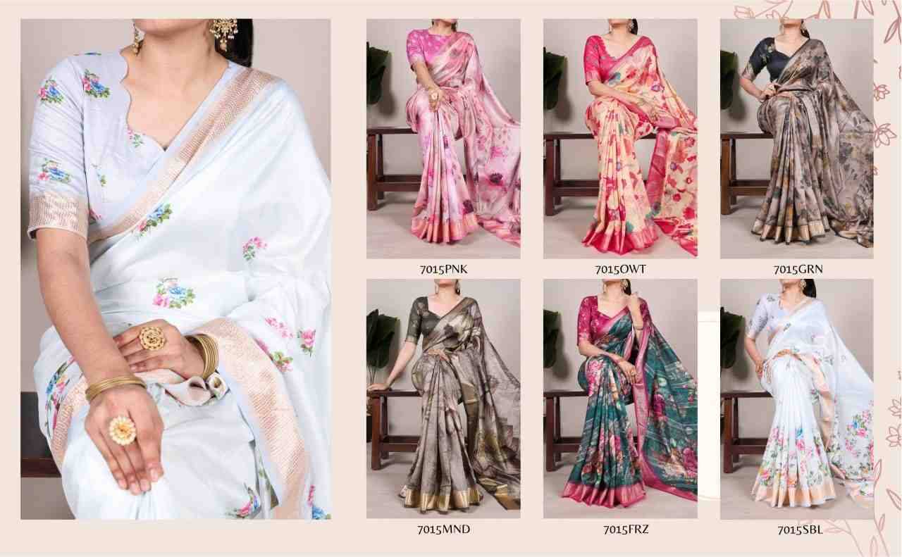 LNB-7015 By Fashid Wholesale 7015-A To 7015-F Series Indian Traditional Wear Collection Beautiful Stylish Fancy Colorful Party Wear & Occasional Wear Tussar Silk Sarees At Wholesale Price