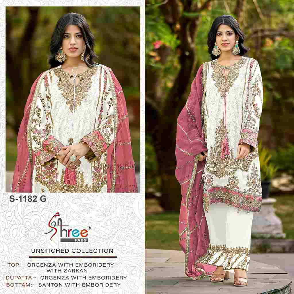 Shree Fabs Hit Design S-1182 Colours Vol-2 By Shree Fabs S-1182-E To S-1182-F Series Designer Pakistani Suits Beautiful Fancy Stylish Colorful Party Wear & Occasional Wear Organza Embroidery Dresses At Wholesale Price