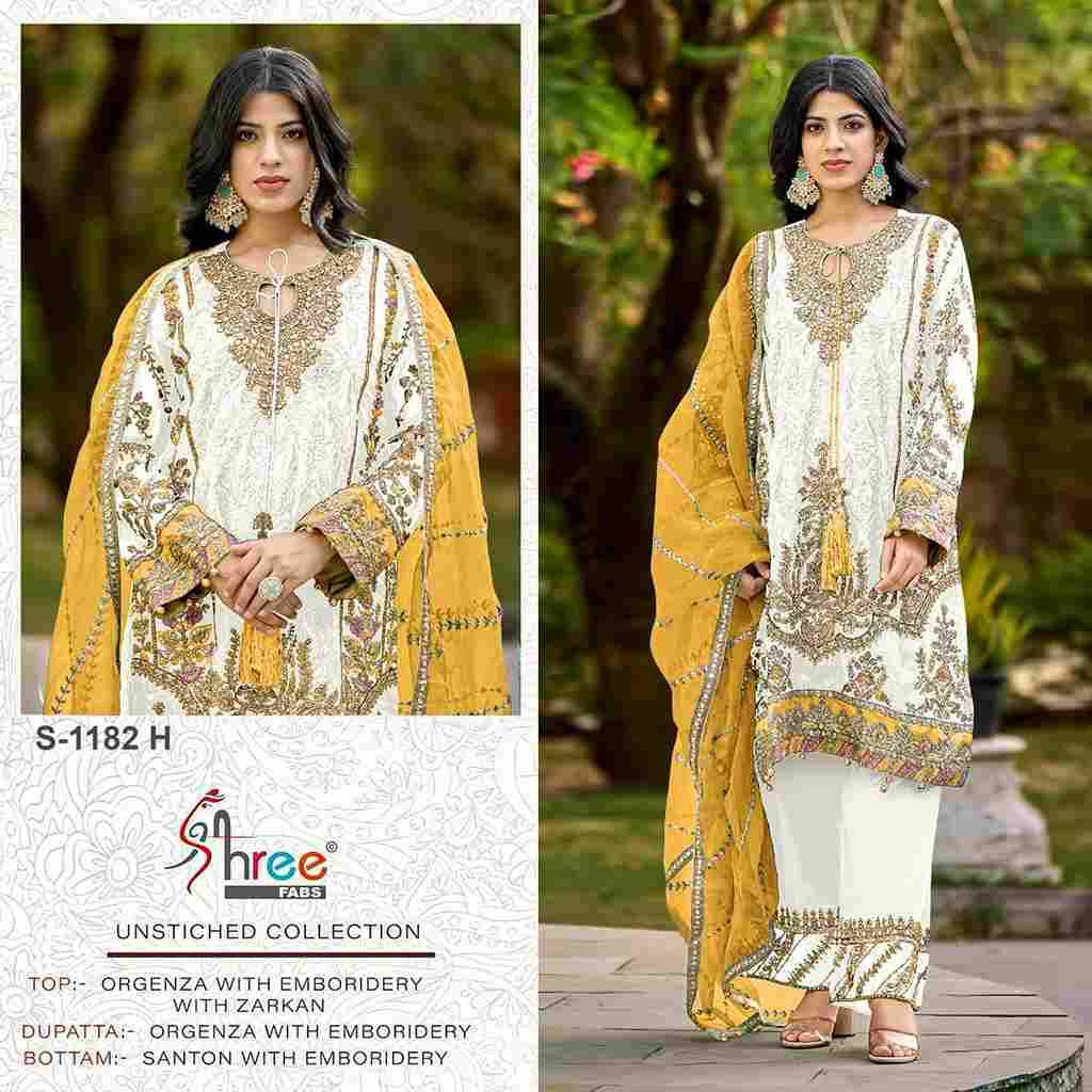 Shree Fabs Hit Design S-1182 Colours Vol-2 By Shree Fabs S-1182-E To S-1182-F Series Designer Pakistani Suits Beautiful Fancy Stylish Colorful Party Wear & Occasional Wear Organza Embroidery Dresses At Wholesale Price