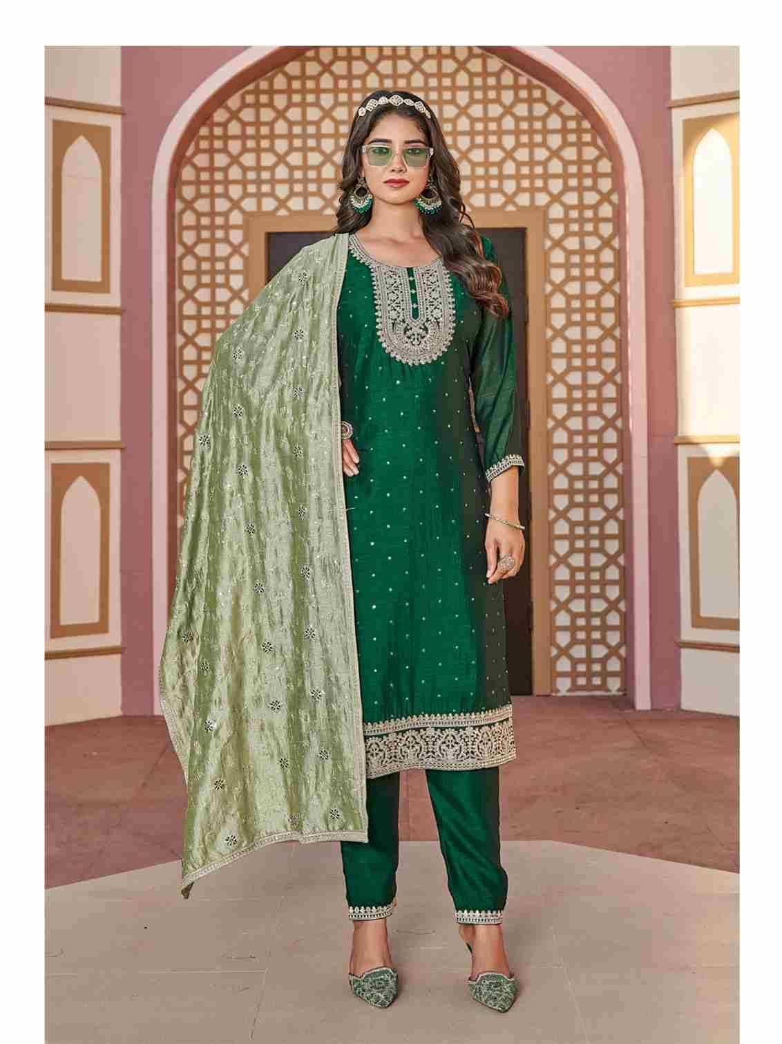 Reva By Aanchi 101 To 104 Series Designer Festive Suits Beautiful Stylish Fancy Colorful Party Wear & Occasional Wear Vichitra Silk Dresses At Wholesale Price