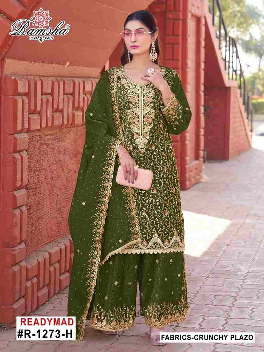Ramsha 1273 Colours Vol-2 By Ramsha 1273-E To 1273-H Series Beautiful Pakistani Suits Colorful Stylish Fancy Casual Wear & Ethnic Wear Cruchy Dresses At Wholesale Price