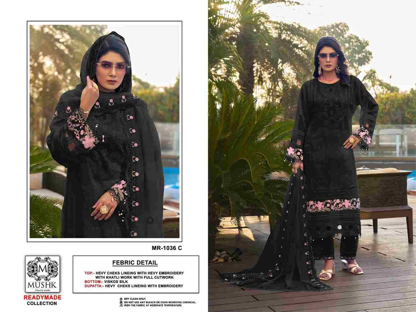 Mushk Hit Design 1036 Colours By Mushk 1036-A To 1036-D Series Beautiful Winter Collection Pakistani Suits Stylish Fancy Colorful Casual Wear & Ethnic Wear Heavy Checks Dresses At Wholesale Price