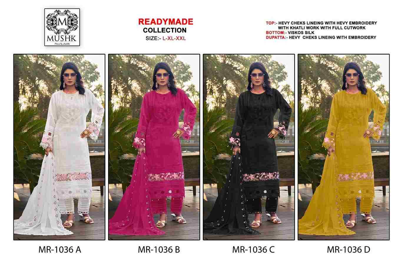 Mushk Hit Design 1036 Colours By Mushk 1036-A To 1036-D Series Beautiful Winter Collection Pakistani Suits Stylish Fancy Colorful Casual Wear & Ethnic Wear Heavy Checks Dresses At Wholesale Price