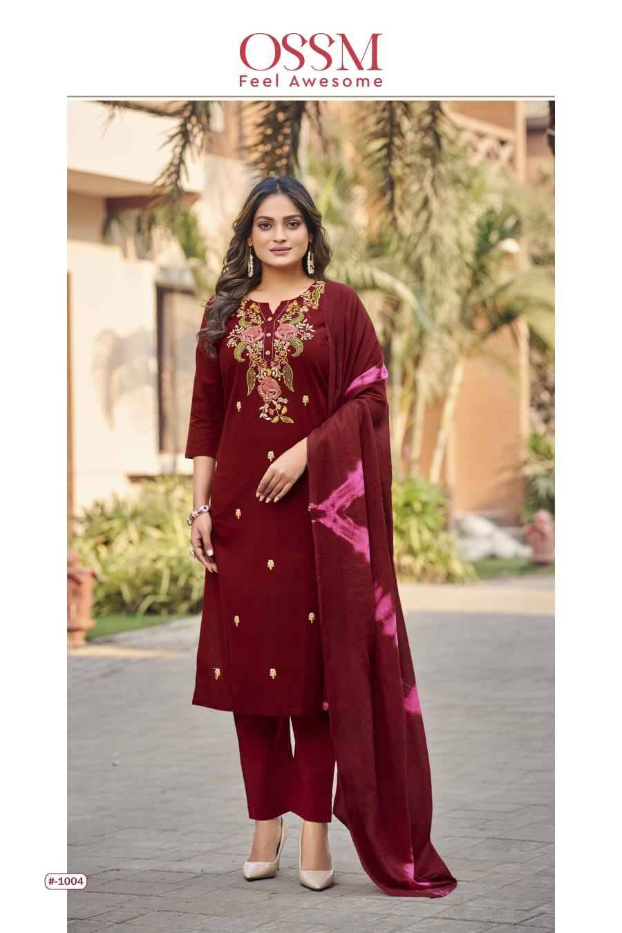 Sargam By Ossm 1001 To 1006 Series Designer Festive Suits Beautiful Stylish Fancy Colorful Party Wear & Occasional Wear Cotton Dresses At Wholesale Price