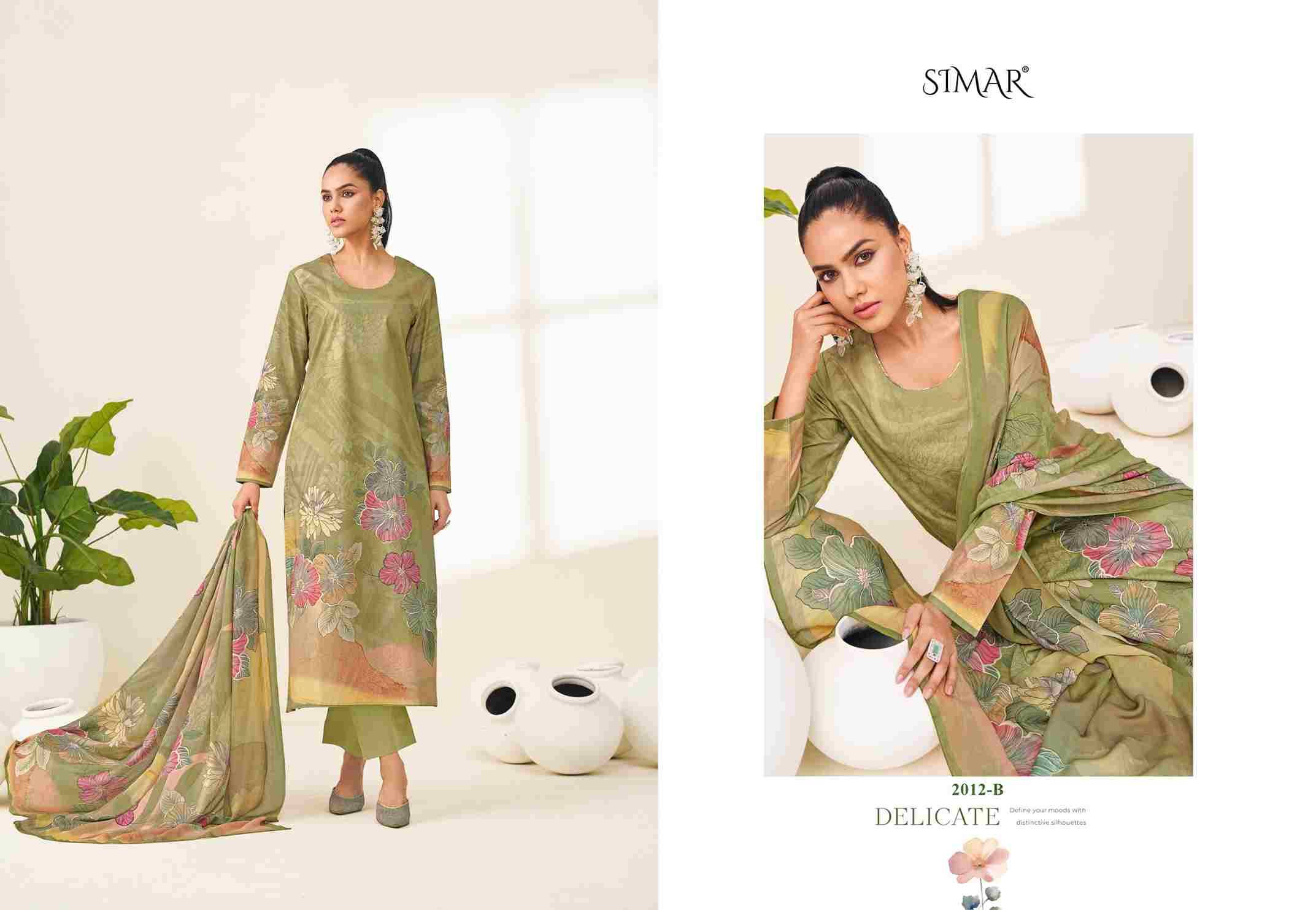 Tisya By Simar 2012-A To 2012-D Series Designer Festive Suits Beautiful Stylish Fancy Colorful Party Wear & Occasional Wear Pure Lawn Cotton Dresses At Wholesale Price