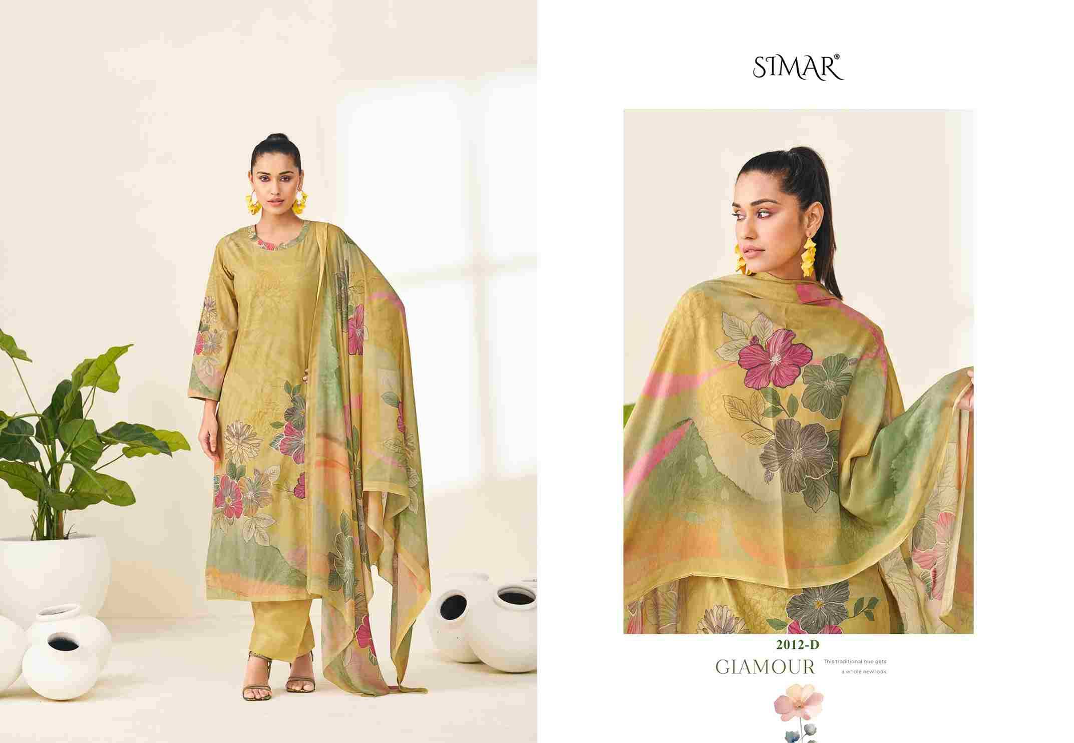 Tisya By Simar 2012-A To 2012-D Series Designer Festive Suits Beautiful Stylish Fancy Colorful Party Wear & Occasional Wear Pure Lawn Cotton Dresses At Wholesale Price