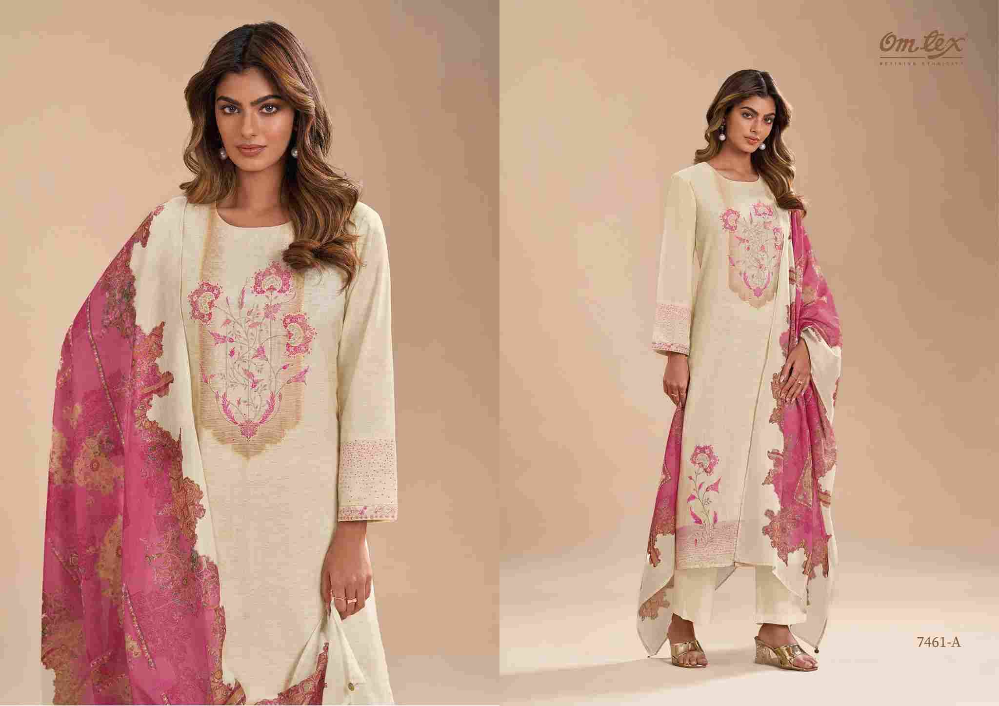 Hina By Om Tex 7461-A To 7461-D Series Beautiful Suits Stylish Fancy Colorful Party Wear & Ethnic Wear Cotton Silk Jacquard Dresses At Wholesale Price