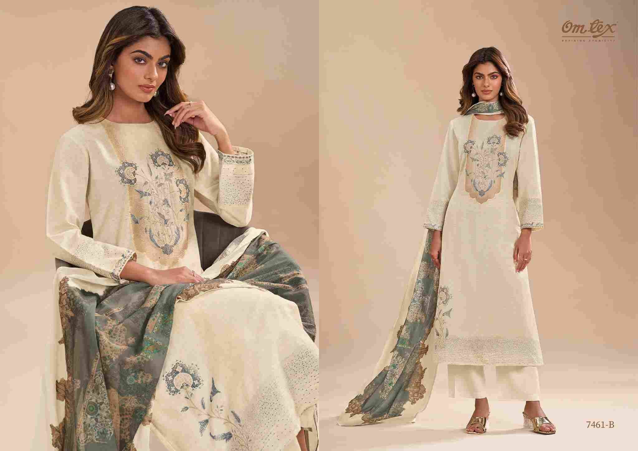 Hina By Om Tex 7461-A To 7461-D Series Beautiful Suits Stylish Fancy Colorful Party Wear & Ethnic Wear Cotton Silk Jacquard Dresses At Wholesale Price