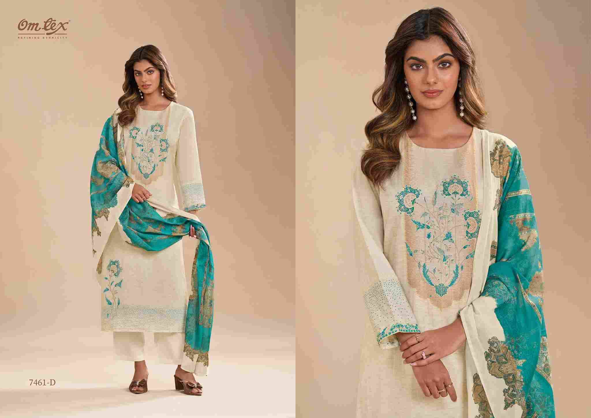 Hina By Om Tex 7461-A To 7461-D Series Beautiful Suits Stylish Fancy Colorful Party Wear & Ethnic Wear Cotton Silk Jacquard Dresses At Wholesale Price