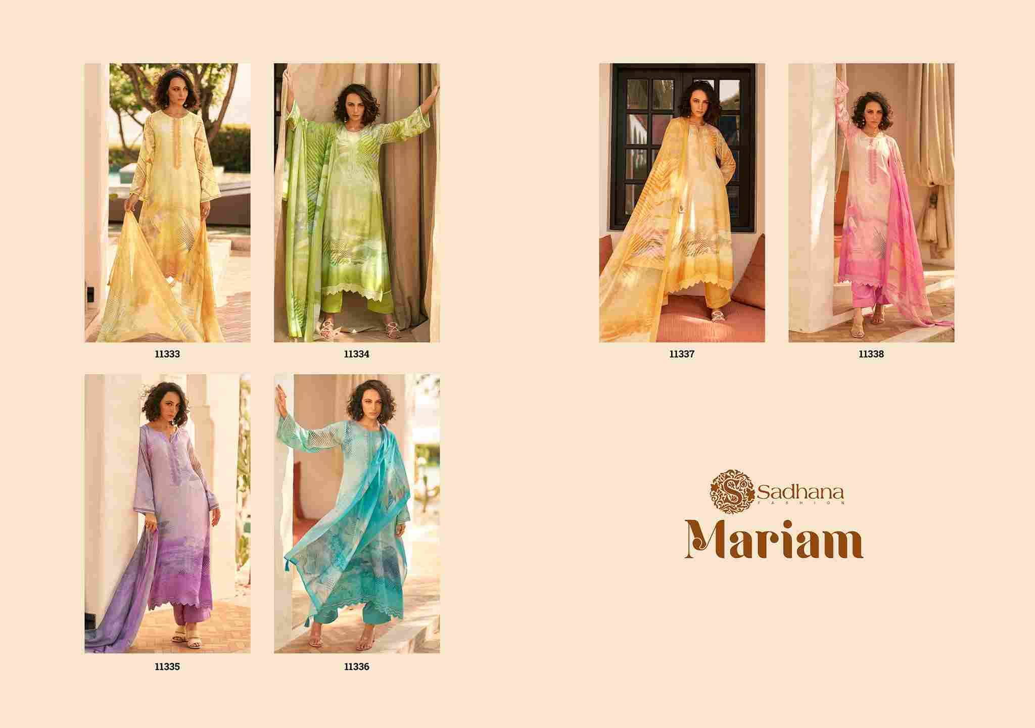Mariam By Sadhana Fashion 11333 To 11338 Series Designer Festive Suits Beautiful Fancy Stylish Colorful Party Wear & Occasional Wear Pure Muslin Silk Print Dresses At Wholesale Price