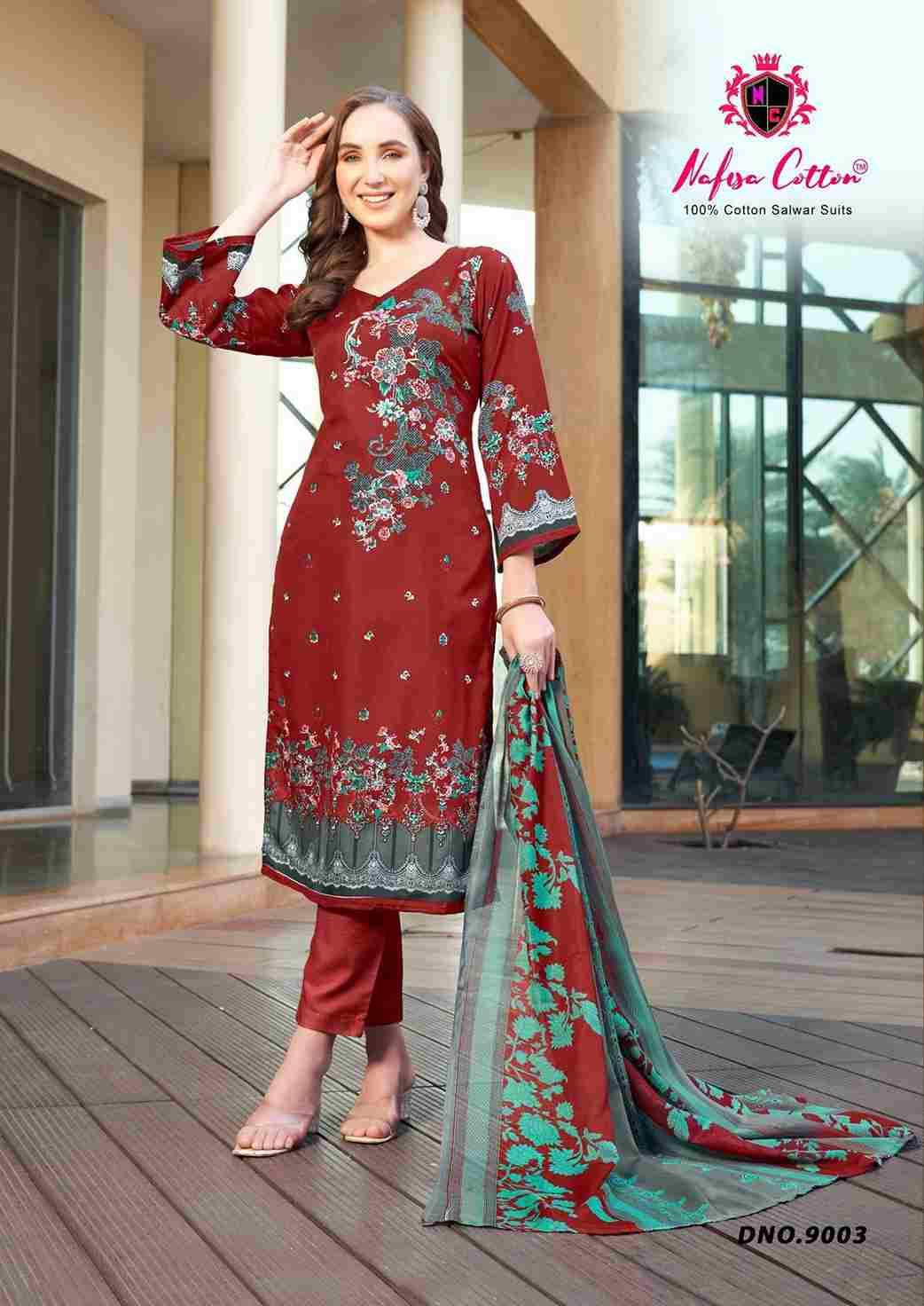 Mahera Vol-9 By Nafisa Cotton 9001 To 9006 Series Beautiful Festive Suits Stylish Fancy Colorful Casual Wear & Ethnic Wear Soft Cotton Print Dresses At Wholesale Price