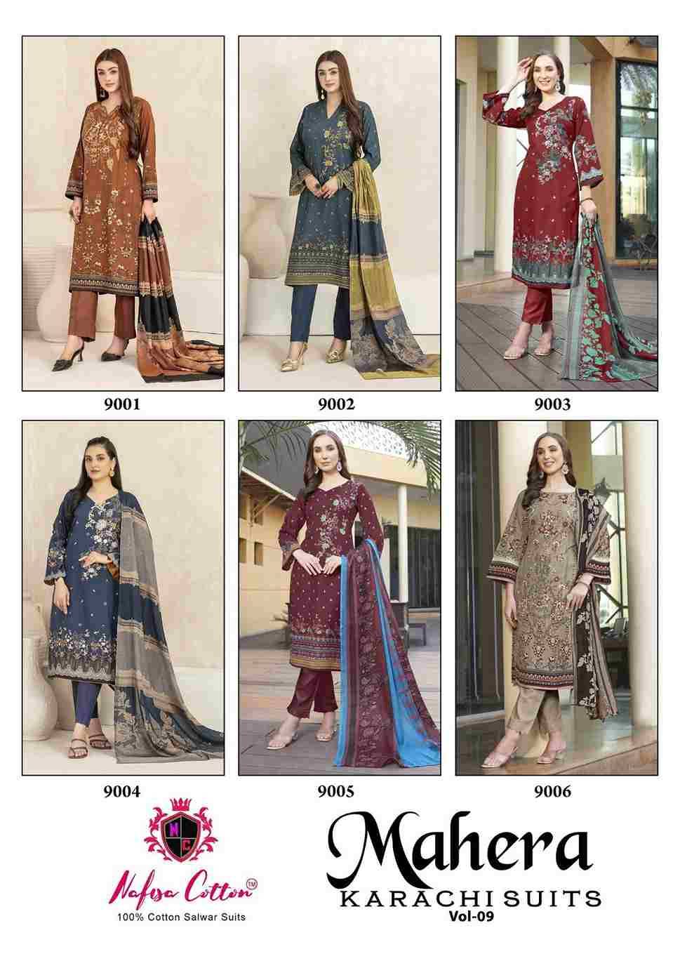 Mahera Vol-9 By Nafisa Cotton 9001 To 9006 Series Beautiful Festive Suits Stylish Fancy Colorful Casual Wear & Ethnic Wear Soft Cotton Print Dresses At Wholesale Price