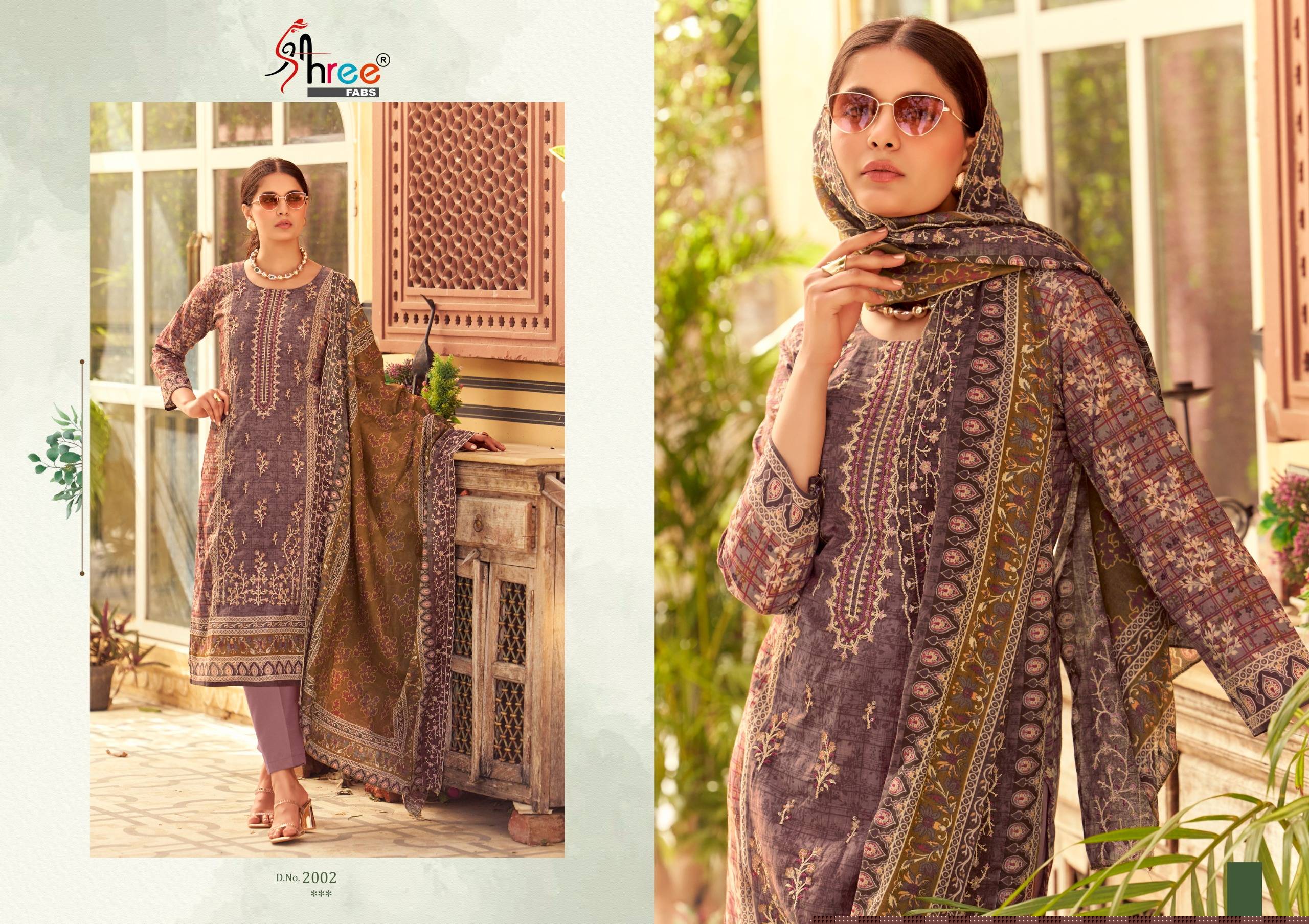 Bin Saeed Lawn Collection Vol-20 By Shree Fabs 2001 To 2006 Series Beautiful Pakistani Suits Colorful Stylish Fancy Casual Wear & Ethnic Wear Pure Cotton With Embroidered Dresses At Wholesale Price