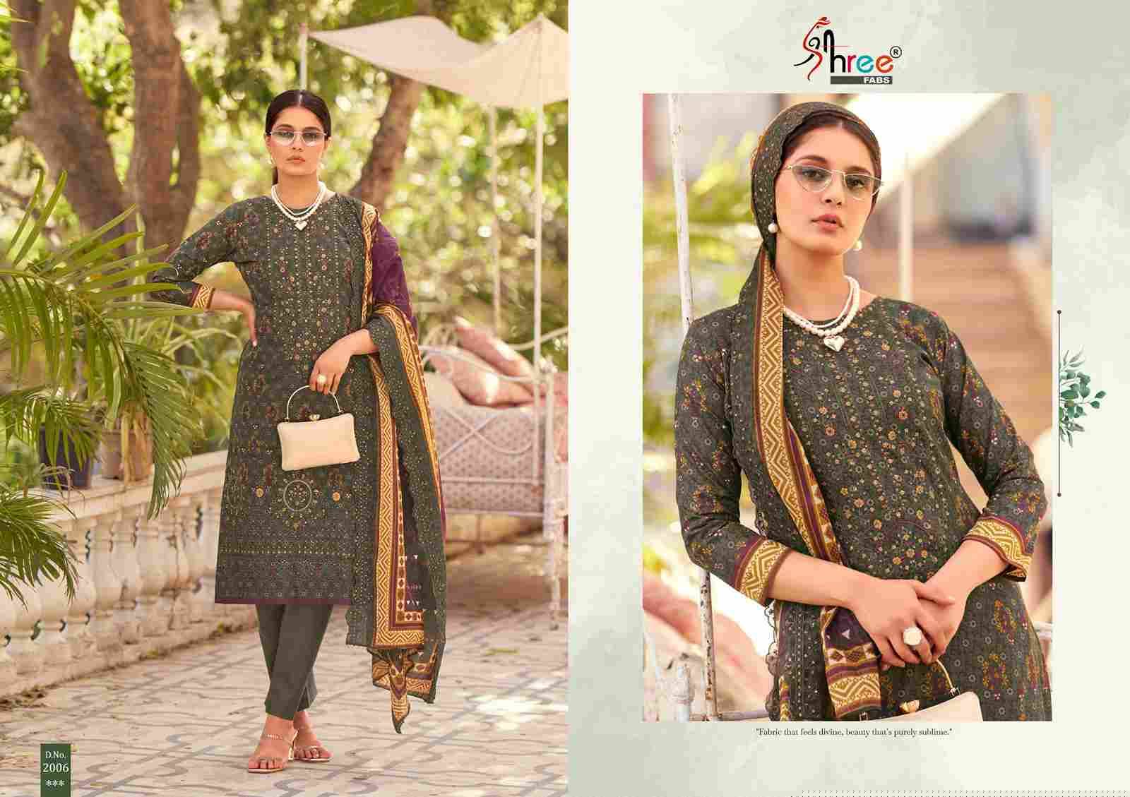 Bin Saeed Lawn Collection Vol-20 By Shree Fabs 2001 To 2006 Series Beautiful Pakistani Suits Colorful Stylish Fancy Casual Wear & Ethnic Wear Pure Cotton With Embroidered Dresses At Wholesale Price