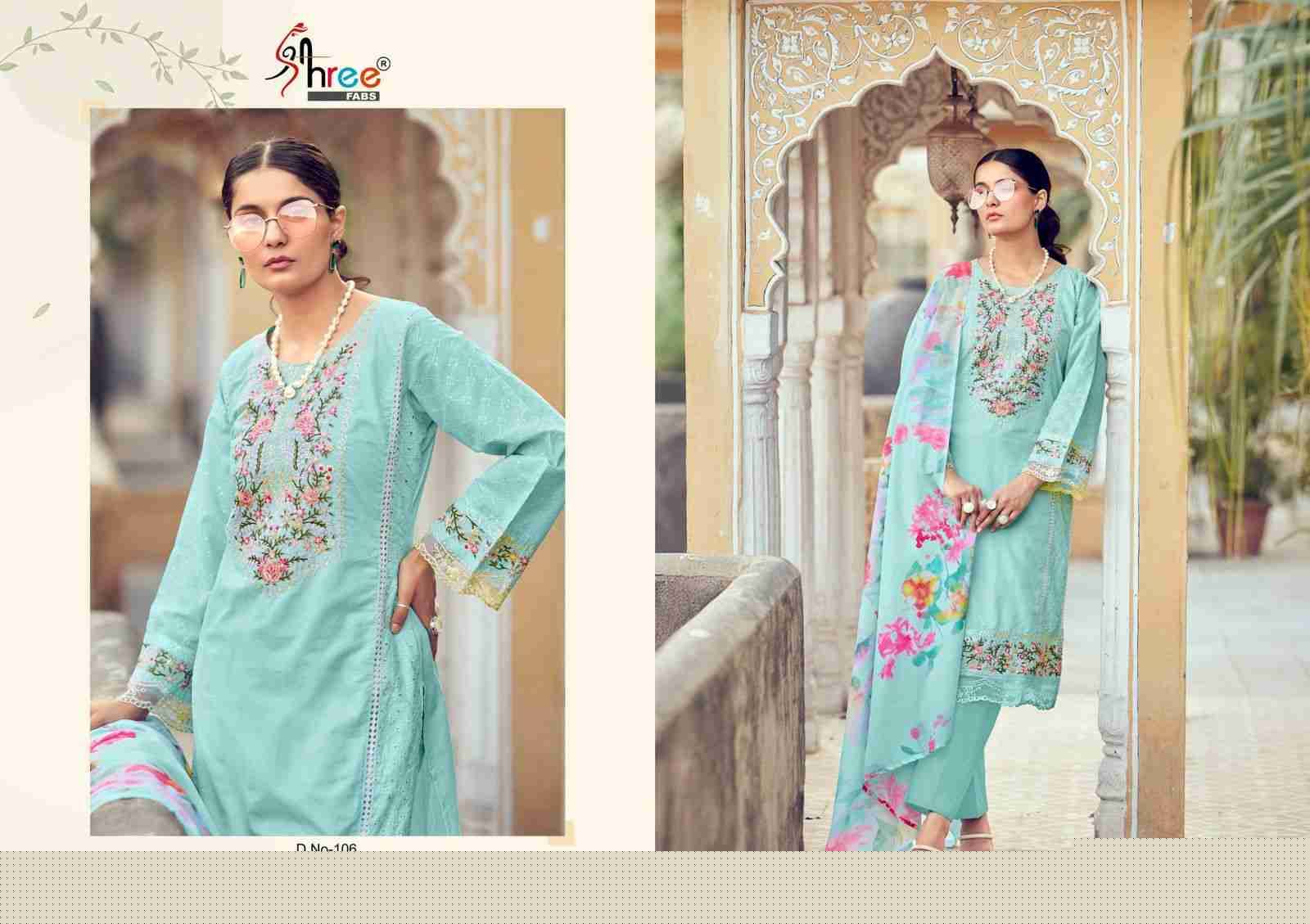 Tasrif Premium Lawn Collection Vol-2 By Shree Fabs 101 To 106 Series Designer Pakistani Suits Collection Beautiful Stylish Fancy Colorful Party Wear & Ethnic Wear Pure Viscose With Pure Cotton With Embroidery Dresses At Wholesale Price