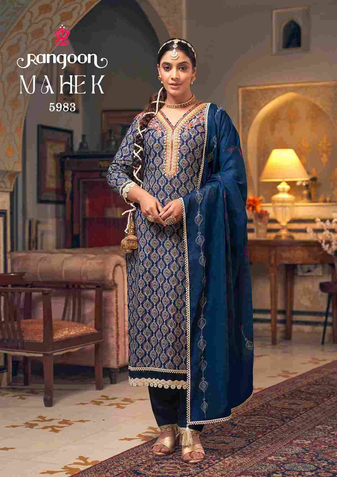 Mahek By Rangoon 5981 To 5984 Series Designer Festive Suits Beautiful Stylish Fancy Colorful Party Wear & Occasional Wear Cotton Dresses At Wholesale Price