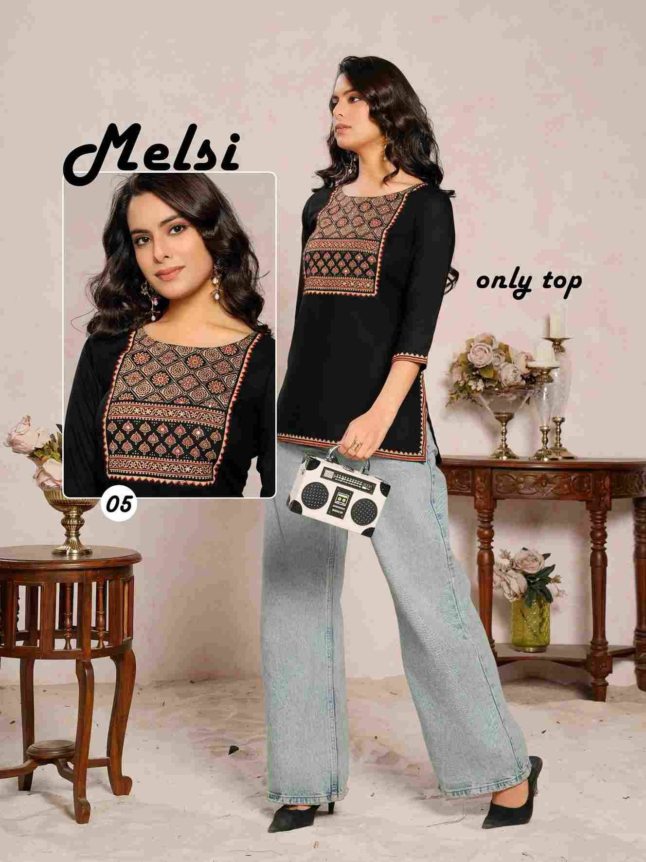 Melsi By Kaya 01 To 08 Series Designer Stylish Fancy Colorful Beautiful Party Wear & Ethnic Wear Collection Rayon Tops At Wholesale Price