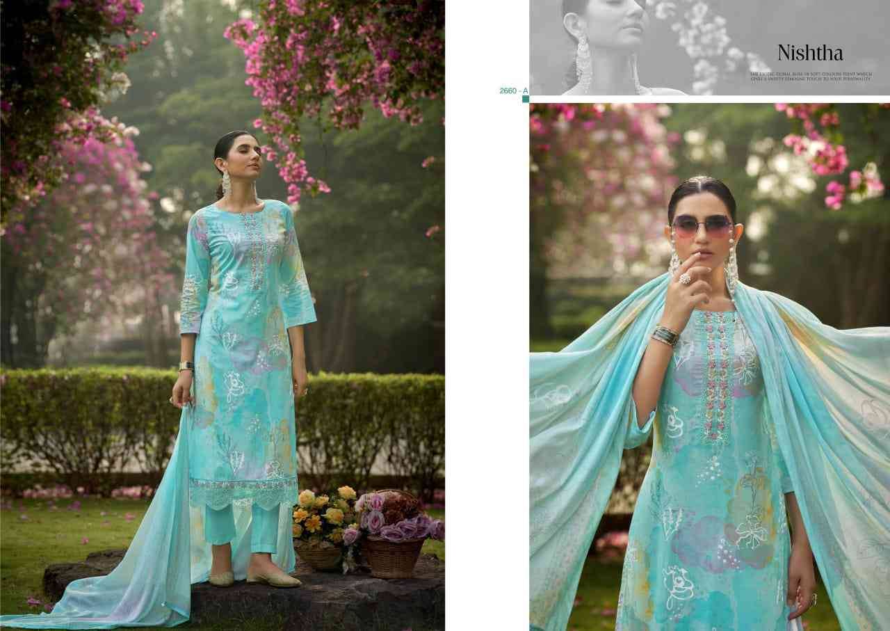 Nishtha By Sargam Prints 2660-A To 2660-D Series Beautiful Festive Suits Colorful Stylish Fancy Casual Wear & Ethnic Wear Pure Lawn Cotton Dresses At Wholesale Price